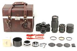 MINT? Canon A-1 A1 35mm SLR Film Camera NFD New FD 3Lens Set withCase From