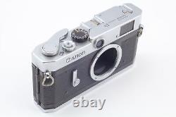 MINT Canon P Rangefinder 35mm Film Camera 50mm F/1.4 With Case Hood From JAPAN