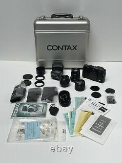 MINT Contax G2 Black Camera Millennium edition + 28mm 45mm 90mm Lens +TLA 200