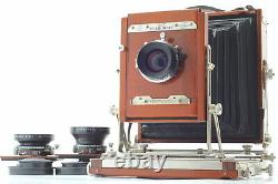 MINT Deardorff 5x7 Field Camera Large Format with90mm 150mm 210mm Lens From JAPAN