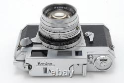 MINT-? Konica IIIA III A Rangefinder 35mm Film Camera 50mm f/1.8 Lens