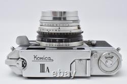 MINT Konica IIIA III A Rangefinder Camera Hexanon 50mm f/1.8 Lens From JAPAN