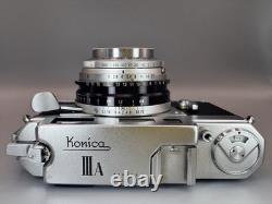 MINT Konica IIIA Rangefinder Film Camera Body 48mm F2 Lens From Japan #CK251