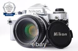 MINT LENS Nikon FE 35mm SLR Film Camera Silver + Ai 50mm f/1.8 + Cap FromJPN