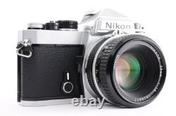 MINT LENS Nikon FE 35mm SLR Film Camera Silver + Ai 50mm f/1.8 + Cap FromJPN