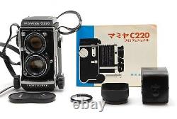 MINT+++? Mamiya C220 Pro TLR Film Camera Blue Dot 80mm f/2.8 Lens From JAPAN