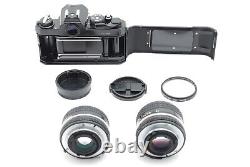 MINT-? Nikon FM 35mm SLR Film Camera AI 50mm f/1.8 AI 35mm f/2.8 Lens From JAPAN