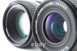 MINT-? Nikon FM 35mm SLR Film Camera AI 50mm f/1.8 AI 35mm f/2.8 Lens From JAPAN
