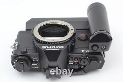 MINT Olympus OM 4 35mm SLR Film Camera 28mm 50mm 100mm 3 Lens Flash From JAPAN