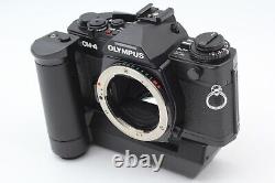 MINT Olympus OM 4 35mm SLR Film Camera 28mm 50mm 100mm 3 Lens Flash From JAPAN