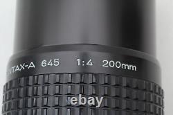 MINT Pentax 645 Film Camera Body SMC A 200mm f/4 Lens 120 Back From JAPAN