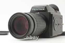 MINT Pentax 645 Film Camera Body SMC A 200mm f/4 Lens 120 Back From JAPAN