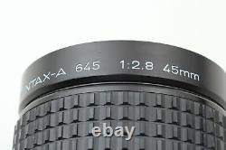 MINT Pentax 645 Film Camera SMC A 45mm f2.8 Lens 120 220Film insert From JAPAN
