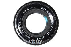 MINT Pentax ME Black 35mm SLR Film Camera SMC M 50mm F1.7 Lens From JAPAN