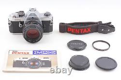 MINT Pentax MX 35mm Film Camera Body Silver 50mm f1.4 Lens From JAPAN
