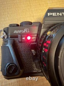 MINT Pentax Super A SLR 35mm Film Camera Black SMC Pentax 50mm f/2 Lens Japan