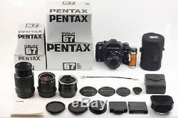 MINT in BOX Pentax 67 Late Film Camera 6x7 + 55 90 200 3 Lens more JAPAN 644