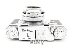 MINT in CASE? Konica IIA Rangefinder 35mm Film Camera 48mm F/2 Lens JAPAN