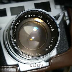 (MINT withCASE) KONICA IIIA 3A RANGEFINDER 50 mm F/ 1.8 LENS (RARE VINTAGE)