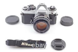 MINT withStrap Nikon FE Silver 35mm SLR Film Camera Ai 50mm f1.4 Lens From JAPAN