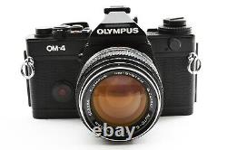 MINT withStrap Olympus OM-4 Black SLR 35mm Film Camera 50mm f1.4 Lens From JAPAN