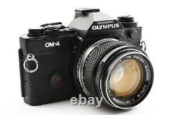 MINT withStrap Olympus OM-4 Black SLR 35mm Film Camera 50mm f1.4 Lens From JAPAN