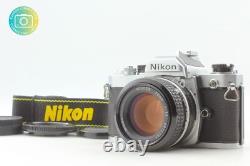 MINT with Unused Strap Nikon FM Silver 35mm Film Camera Ai 50mm f/1.4 Lens JAPAN
