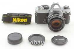 MINT with Unused Strap Nikon FM Silver 35mm Film Camera Ai 50mm f/1.4 Lens JAPAN