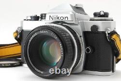 MINT with strap Nikon FE Silver SLR Film Camera Ai 50mm f/1.4 Lens From JAPAN