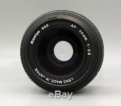 Mamiya 645AF Camera + AF 55mm f2.8 Lens +120 Film Back (Mint+++)