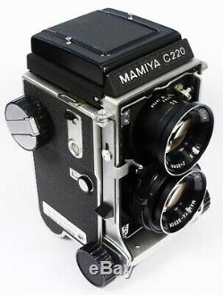 Mamiya C220 Professional TLR 120 6x6 Film Camera + 80mm f/2.8 Lens + WLF