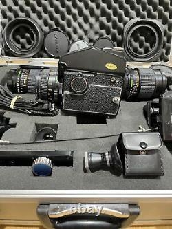 Mamiya M645 Medium Format SLR Film Camera With3 Lens Case And More Well Cared For