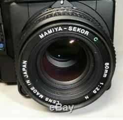 Mamiya M645 Super, AE Prism Finder, 80mm f2.8 Lens, Film Back Complete Outfit