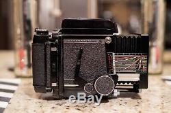 Mamiya RB67 Pro S Film Camera with 90mm F/3.8 Lens With Prism And Waist Viewfinder