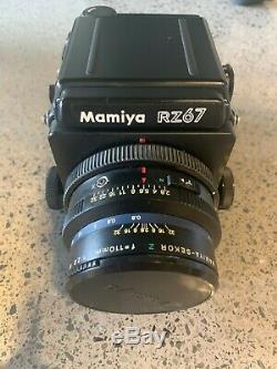 Mamiya RZ67 body and 110 mm 2.8 lens + extras