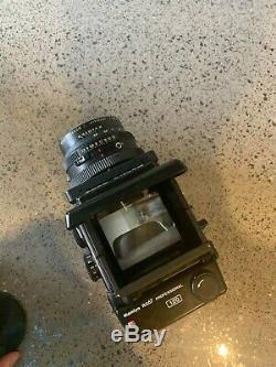 Mamiya RZ67 body and 110 mm 2.8 lens + extras