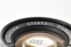 Meter WorksNEAR MINT Olympus Pen F Film Camera 40mm F1.4 Lens From JAPAN #86