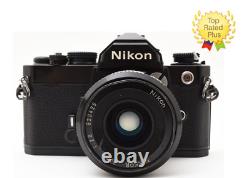 Meter Works EXC+5 Nikon FM Black SLR Film Camera Nikkor 35mm F2.8 Lens JAPAN