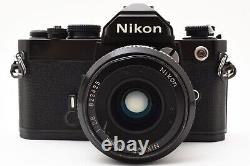 Meter Works EXC+5 Nikon FM Black SLR Film Camera Nikkor 35mm F2.8 Lens JAPAN