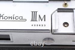 Meter Works? Exc+5? Konica IIIM Rangefinder Film Camera Hexanon 50mm f/1.8 JAPAN