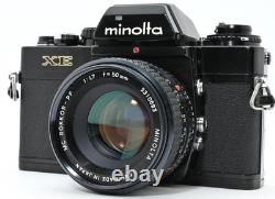 Meter Works MINT Minolta XE Black MD 50mm f/1.7 Lens Film Camera From JAPAN