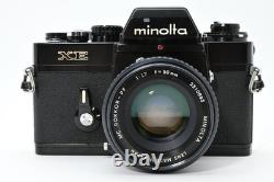 Meter Works MINT Minolta XE Black MD 50mm f/1.7 Lens Film Camera From JAPAN