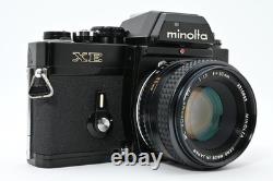 Meter Works MINT Minolta XE Black MD 50mm f/1.7 Lens Film Camera From JAPAN