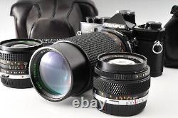 Meter Works N MINT Olympus OM-1 SLR + 50mm f1.4 +2lens Film Camera JAPAN #540