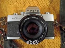 Minolta SRT102 SRT 102 35mm SLR Film Camera with Minolta Rokkor-PF 50mm f/1.7 Lens