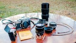 Minolta SRT 102 Film Camera Kit + Lenses, Filters, Telephoto, Extras