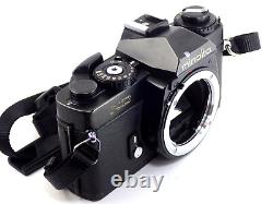 Minolta XD 35mm SLR Film Camera Black Body + New MD 50mm f1.7 Lens from Japan MC