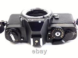 Minolta XD 35mm SLR Film Camera Black Body + New MD 50mm f1.7 Lens from Japan MC