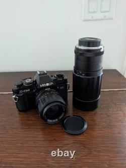 Minolta X-700 35mm SLR Film Camera with 35mm & 200mm Lens- TESTED