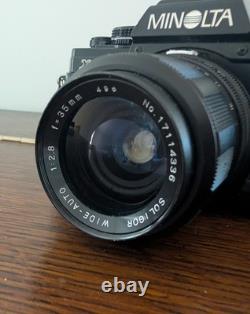 Minolta X-700 35mm SLR Film Camera with 35mm & 200mm Lens- TESTED
